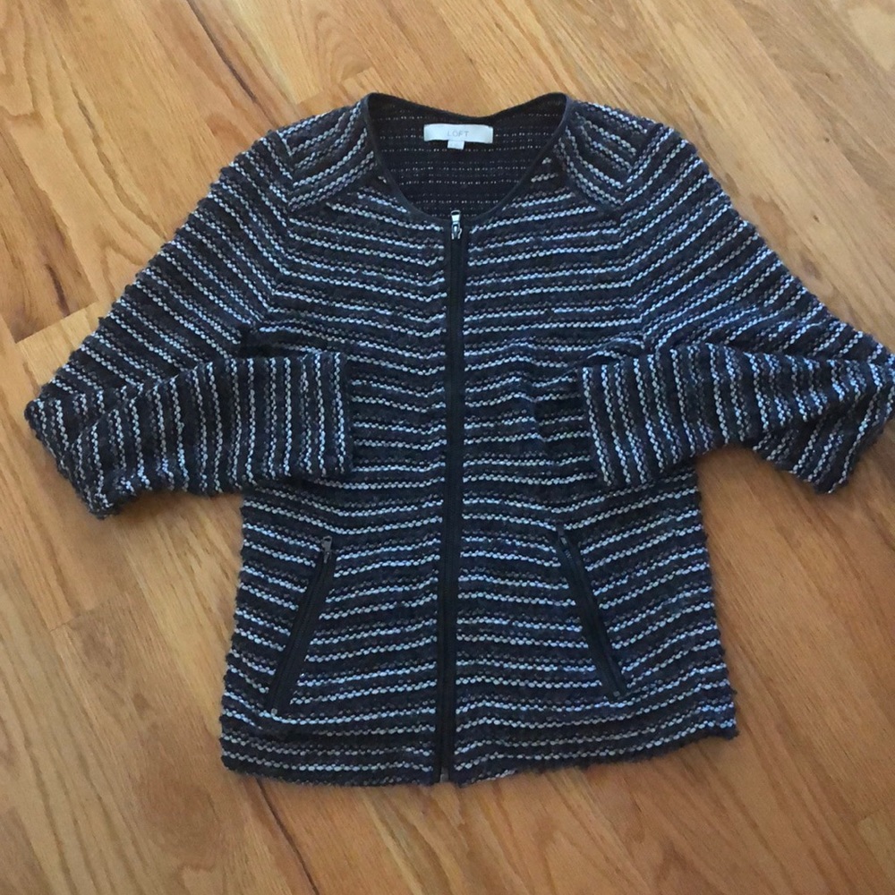 Loft zip up sweater cardigan